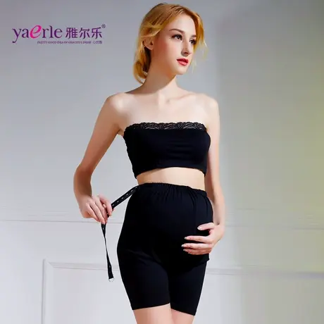 雅尔乐孕妇安全裤防走光夏莫代尔百搭可调节保险打底短裤三分大码图片