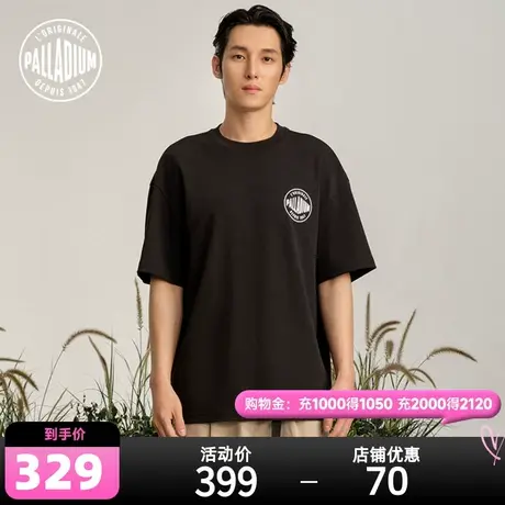 【檀健次同款】PALLADIUM帕拉丁宽松潮流套头时尚圆领短T109066图片