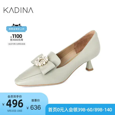卡迪娜2022年新款商场同款羊皮革高跟鞋时装单鞋女KS221508图片