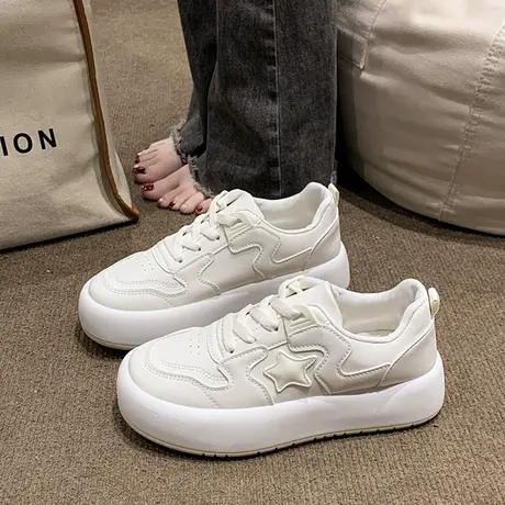 配裙子小白鞋女2023新款夏季奶呼呼鞋子百搭爆款小众运动休闲板鞋商品大图