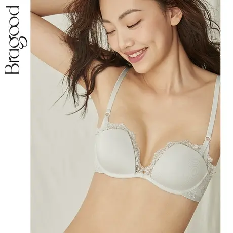 BRAGOOD光面无痕U型半杯小胸小底围聚拢少女65A文胸65B内衣商品大图