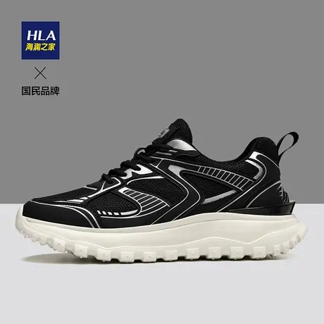 HLA/海澜之家男鞋2023夏季透气时尚厚底增高休闲鞋百搭网面运动鞋商品大图