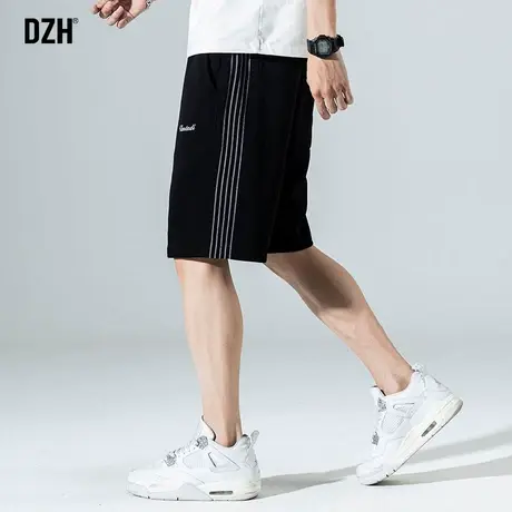 男士黑色五分裤男夏季外穿宽松跑步运动大裤衩2023新款潮牌短裤商品大图
