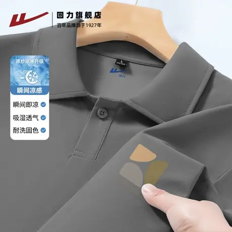 回力男款2025新款polo衫夏季高级感商务上衣休闲透气翻领短袖t恤A图片