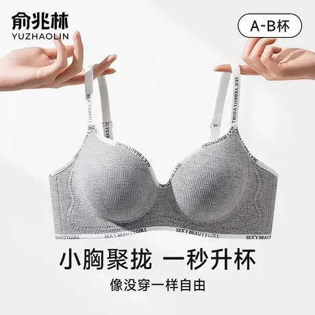 内衣女小胸显大聚拢型无痕漫画胸无钢圈软支撑防下垂收副乳文胸罩商品大图