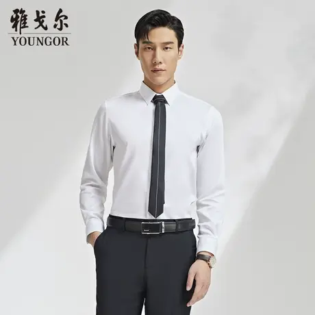 【柔软易打理】V系雅戈尔衬衫秋季新款免烫商务休闲长袖衬衫商品大图