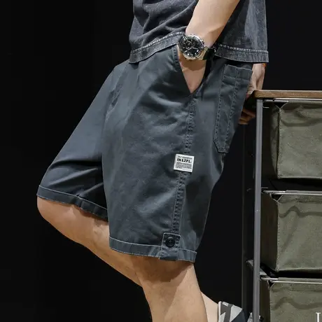 工装短裤男士五分裤夏季潮牌休闲男裤宽松大码5分裤子男2023新款商品大图