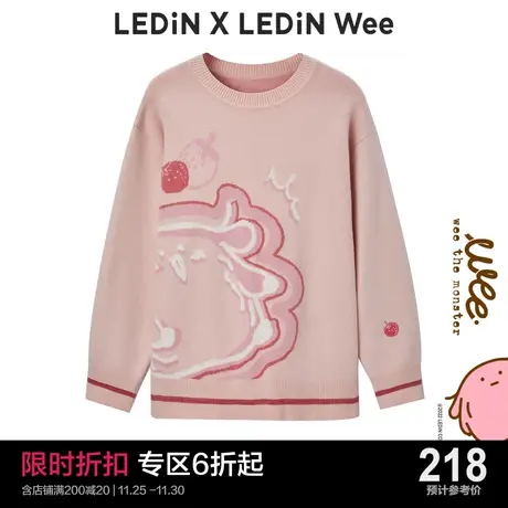 【Wee联名系列】乐町毛衣女早秋新款草莓上衣针织衫C2EEC4203商品大图