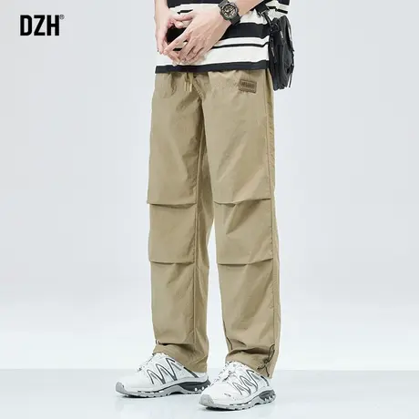 男士卡其色裤子男款美式高街休闲裤百搭春季伐木工装长裤2024新款商品大图