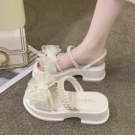 踩屎感拖鞋女夏季外穿2023新款网红爆款凉鞋厚底百搭两穿防滑凉拖商品大图