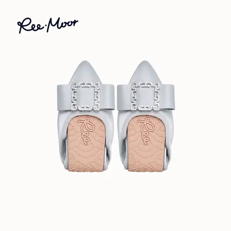 REEMOOR睿慕尖头亮片水钻可卷平底鞋女2023春夏新款软底单鞋女ins商品大图