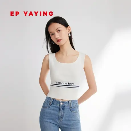 [唐嫣同款]EP雅莹女装 三醋酸针织运动背心 春夏商场同款9036A图片