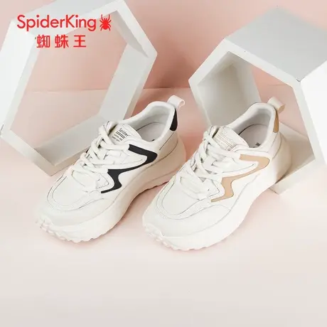 SPIDER KING/蜘蛛王德训鞋真皮2024春商场新款女小白鞋时尚百搭软图片