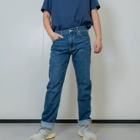 LeeXLINE23早秋新款726标准中腰直角深蓝男牛仔裤LMB1007263-5572商品大图