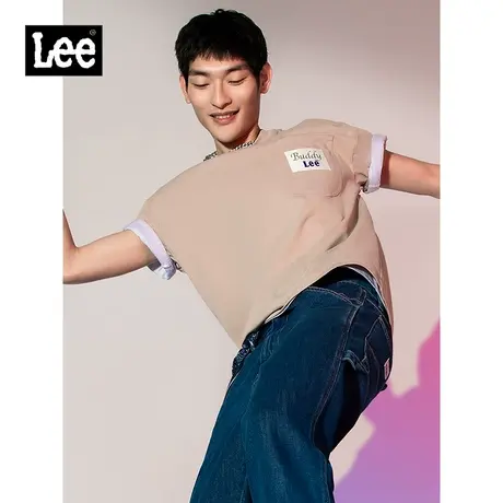 Lee商场同款21新品舒适版圆领多色男短袖T恤潮流LMT0011014DR图片