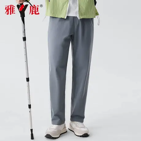 雅鹿夏季2025新款吸湿排汗休闲裤子男士百搭高弹直筒宽松西裤男款商品大图