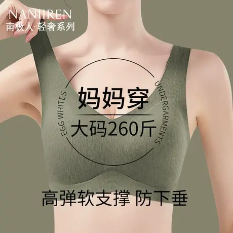 南极人中老年人妈妈内衣大码防下垂聚拢上托背心式夏季薄款文胸罩商品大图