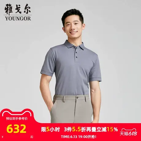 【商场同款】雅戈尔男士短袖T恤夏季新款官方商务休闲短袖男商品大图