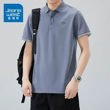 KZ真维斯夏季POLO衫保罗体恤衫男士短袖夏装T恤男装2025年新款潮A商品大图