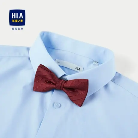 HLA/海澜之家含桑蚕丝领结2025新款条纹光泽质感领结男商品大图