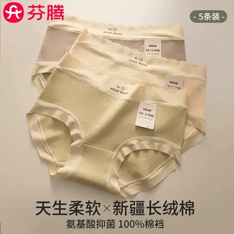 芬腾内裤女2025新款全棉抗菌裆无痕透气新疆长绒棉少女生三角短裤图片