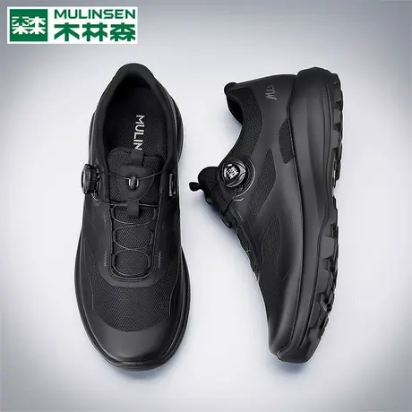 木林森男鞋2025新款网面透气软底休闲鞋男厚底防滑耐磨运动跑步鞋商品大图