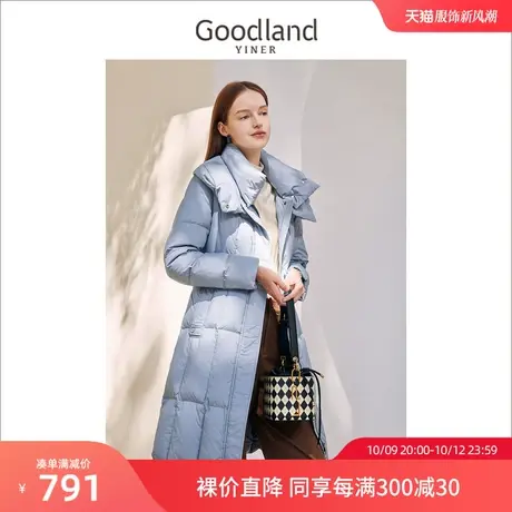 【大白鹅】音儿美地女装2022冬季新款加厚保暖外套长款鹅绒服商品大图