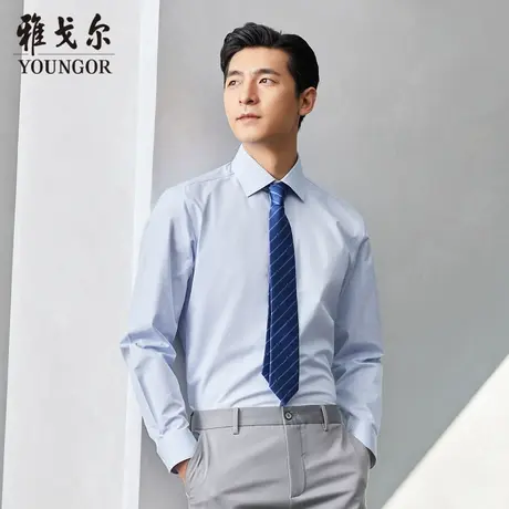 【商场同款】雅戈尔男士长袖衬衫春新款官方商务休闲衬衫商品大图