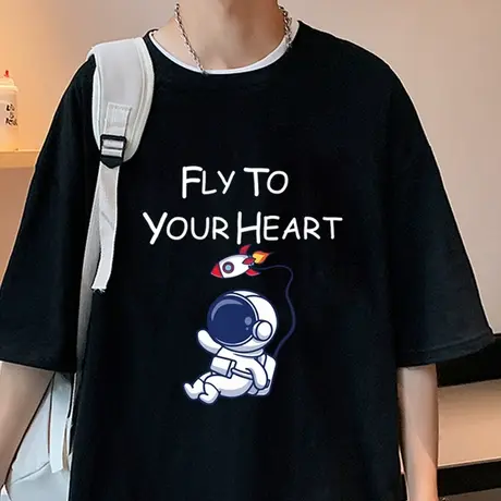 2024新款青少年短袖T恤男纯棉夏季宽松卡通动漫潮流ins百搭上衣服商品大图