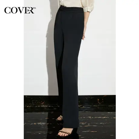 COVER夏季新国风斜门襟盘扣直筒裤商品大图