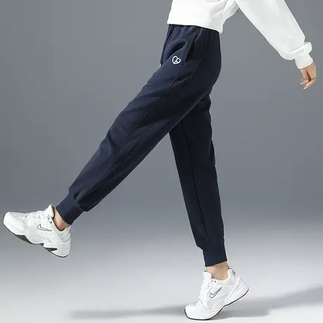 束脚休闲运动裤女2024新款春秋女裤妈妈裤子宽松九分萝卜裤哈伦裤商品大图