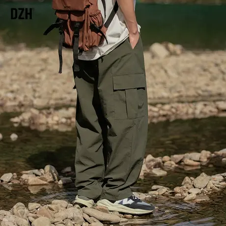 男士工装裤户外美式军绿色冲锋裤子男2024新款秋季男款速干登山裤商品大图
