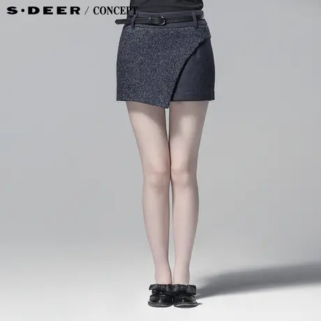 【新品】sdeer圣迪奥 专柜正品女装 百搭女式短裙3381395图片