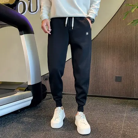 秋冬季卫裤男运动裤潮牌小脚裤2023新款束腿痞帅加绒加厚休闲裤子商品大图