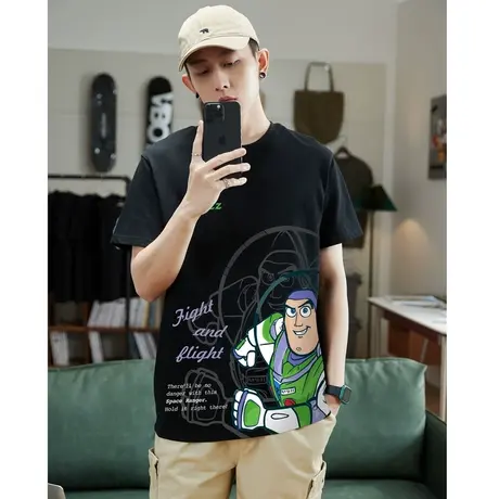 唐狮玩具总动员系列2023年夏季新款纯棉短袖t恤男潮衣服半袖商品大图