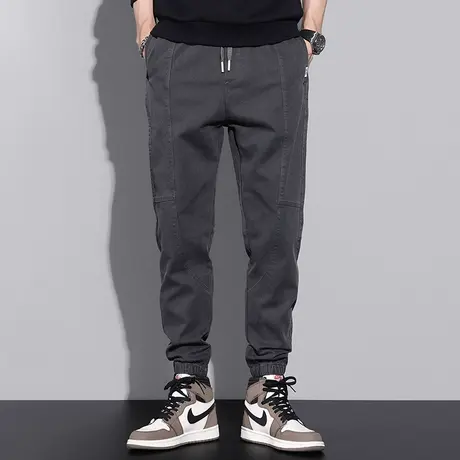 2023新款休闲长裤子男秋冬款宽松潮流百搭运动裤小脚束脚灰色卫裤商品大图