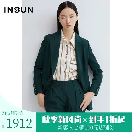 恩裳商场同款春季舒适微收腰一粒扣时尚职场气质西装女图片