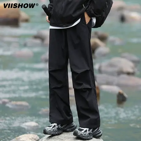 VIISHOW美式冲锋裤男登山裤运动休闲伞兵裤子宽松秋季工装长裤商品大图
