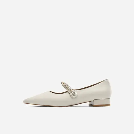Nine West/玖熙2024年春季新款玛丽珍鞋女尖头一字式扣带低跟女鞋商品大图