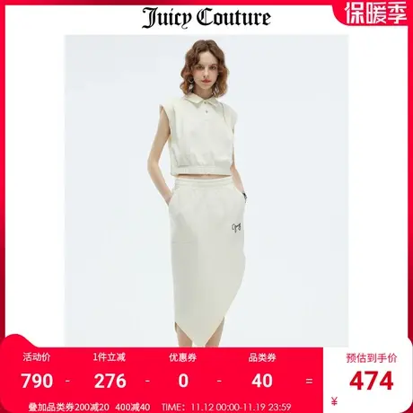 Juicy Couture橘滋POLO衫女2023秋冬新款美式休闲度假T恤无袖衬衫商品大图