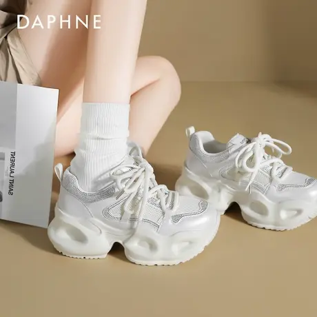 达芙妮厚底运动鞋女2025新款夏季网面透气老爹鞋夏女士轻便休闲鞋商品大图
