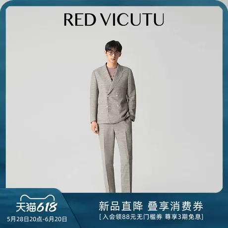 【旅型西服】VICUTU威可多休闲西服棉麻混纺商务轻便易搭西装外套商品大图