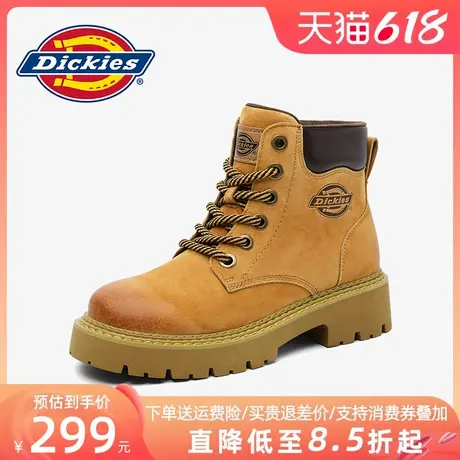 Dickies女鞋2025夏季新款夏季高帮马丁靴春夏款厚底潮鞋工装靴女商品大图
