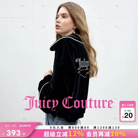 Juicy Couture橘滋外套女2025年秋季新款大翻领撞色美式休闲上衣商品大图