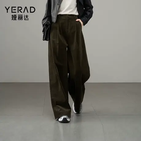 娅丽达港风阔腿裤女春秋裤子2025新款休闲裤宽松拖地裤大摆直筒裤商品大图