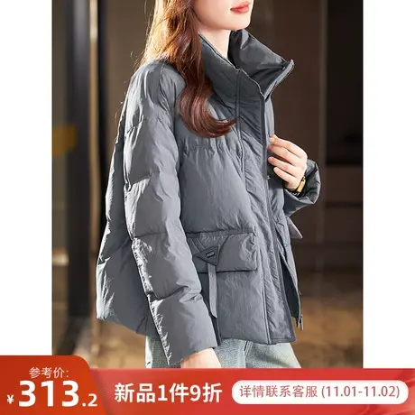 宝诗黎【新品价348元】宽松白鸭绒短款羽绒服WR6019图片