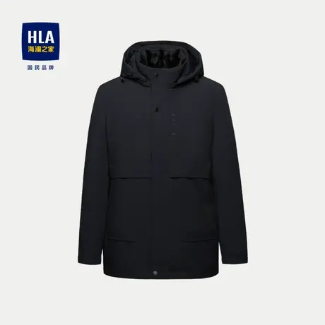 HLA/海澜之家暖芯系列商务羽绒服23秋冬新可拆卸内胆可拆帽外套男商品大图