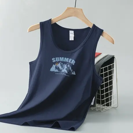 莫代尔冰丝背心男夏季跨栏健身运动坎肩无袖t恤凉感速干吊带汗衫商品大图