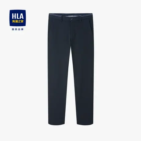 【奥莱清仓】HLA/海澜之家2023舒适色织休闲裤商务休闲中腰长裤男商品大图