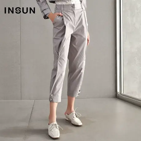 恩裳春季宽松直筒裤九分裤图片